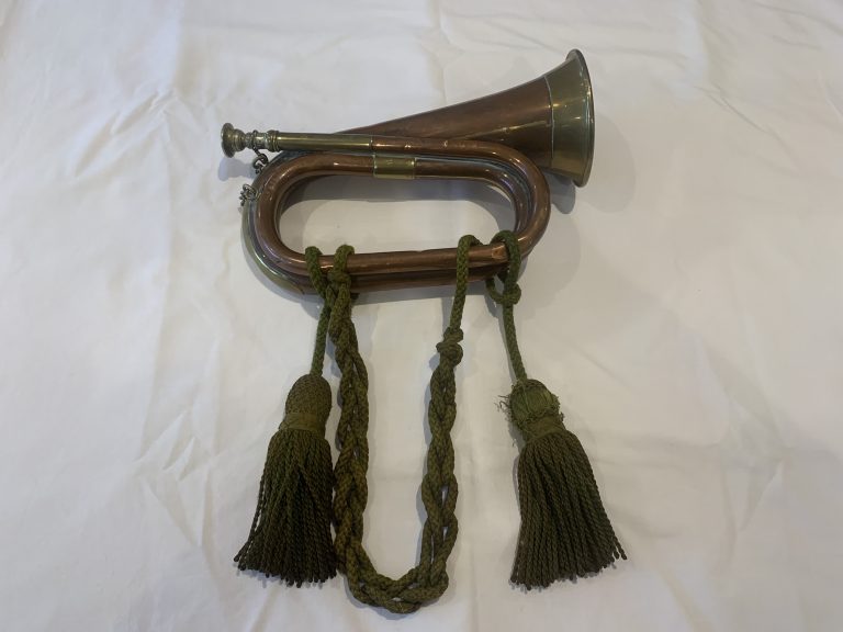 Bill Cowley's bugle dated 1917