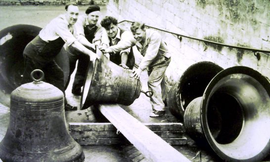 Bells on the Church steps, 1954