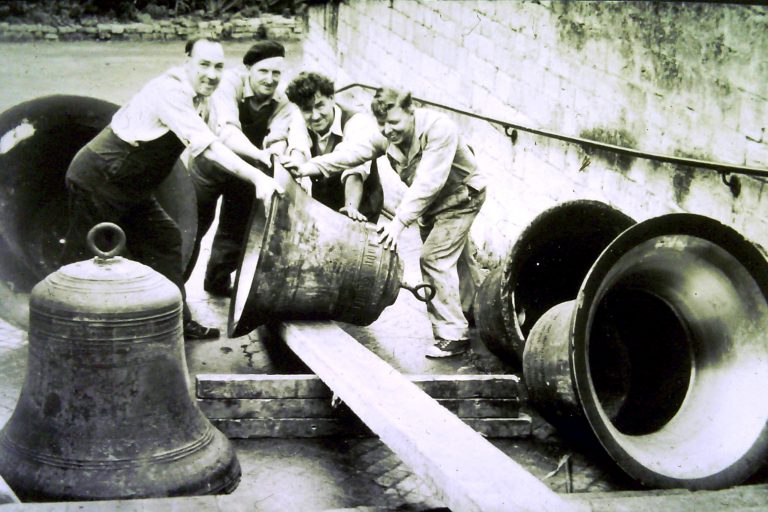 Bells on the Church steps | Copyright Mickleton Community Archive