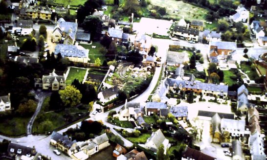 Aerial view of Mill Bank (Lane) and surroundings, 1990